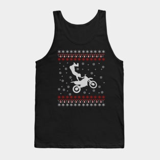 Motocross Ugly Christmas Sweater Gift Tank Top